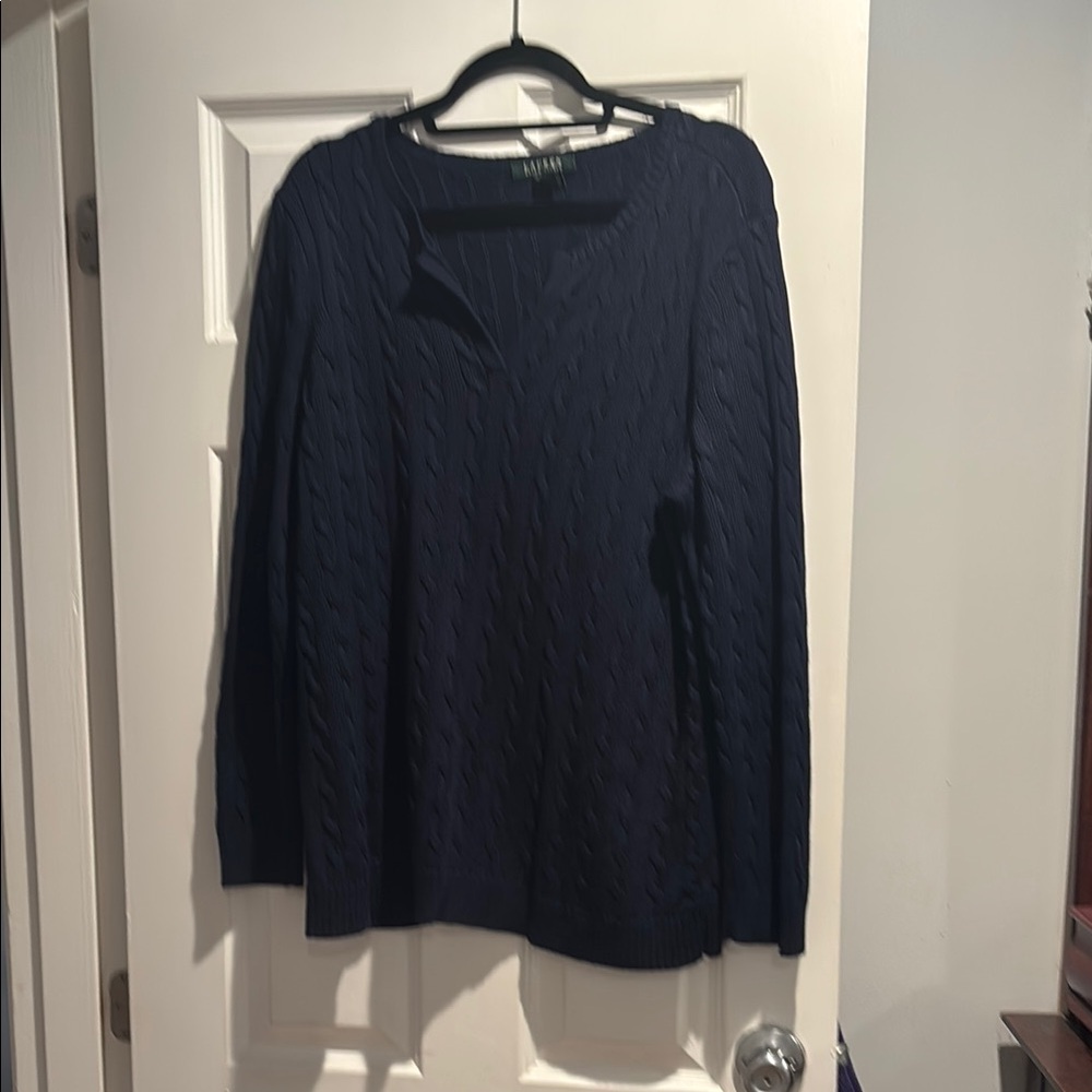 Navy Cable Knit Sweater